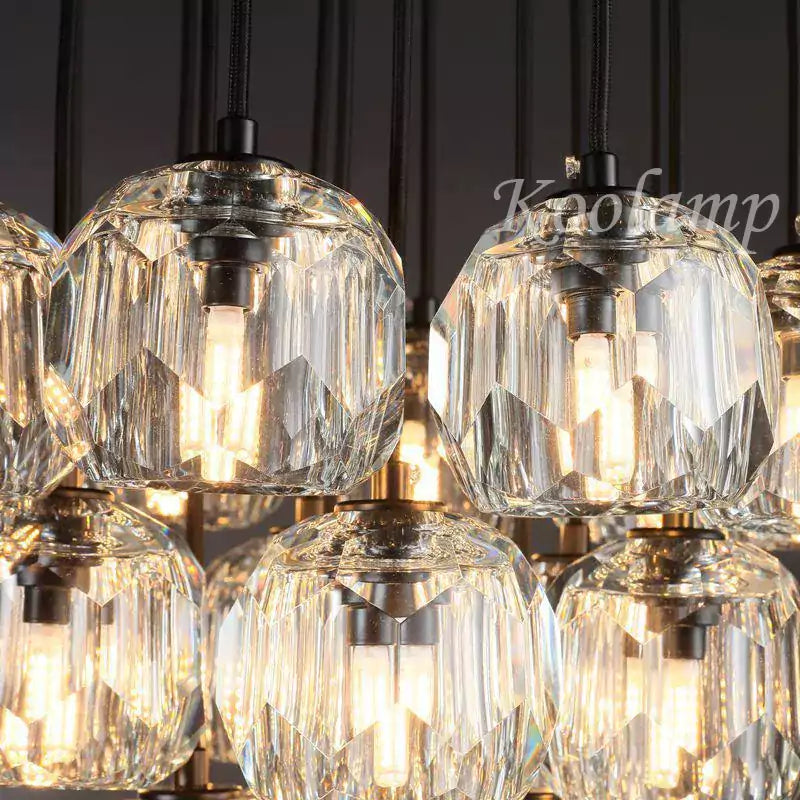 KL Bulla De Crystal Round Cluster Chandelier