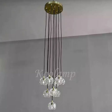 KL Bulla De Crystal Round Cluster Chandelier