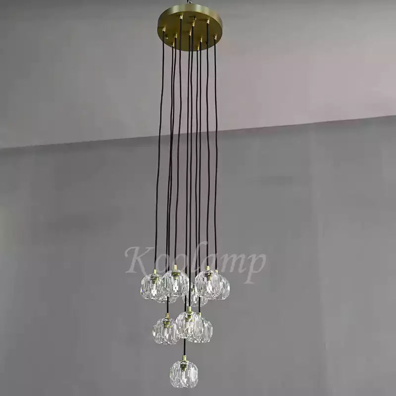 KL Bulla De Crystal Round Cluster Chandelier