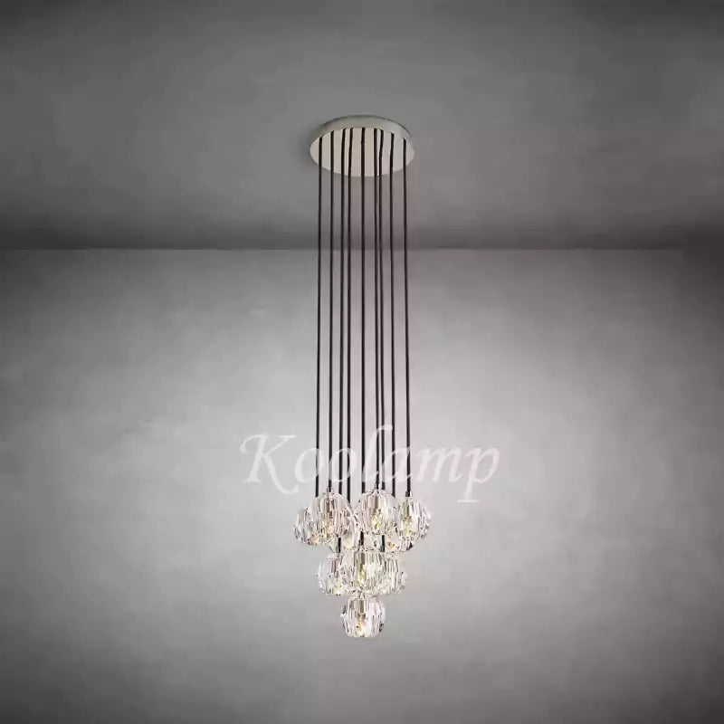 KL Bulla De Crystal Round Cluster Chandelier