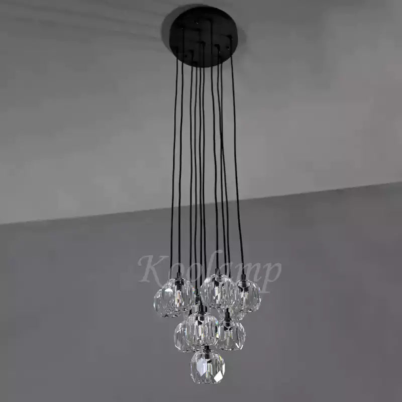 KL Bulla De Crystal Round Cluster Chandelier
