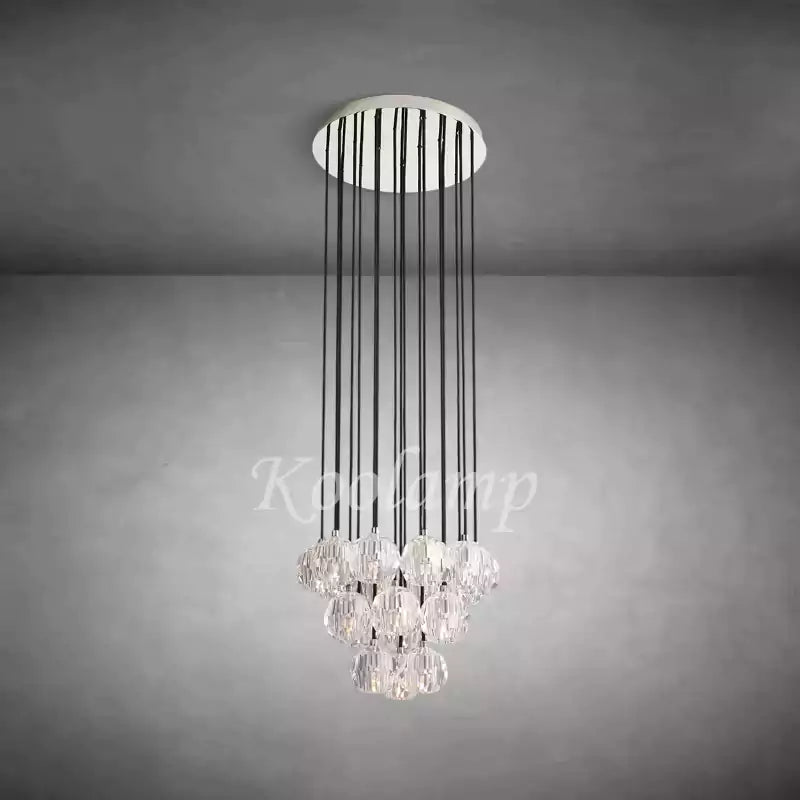 KL Bulla De Crystal Round Cluster Chandelier