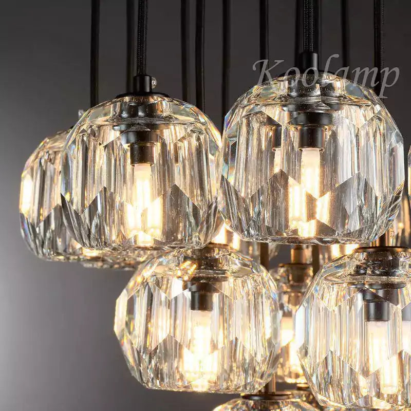 KL Bulla De Crystal Round Cluster Chandelier