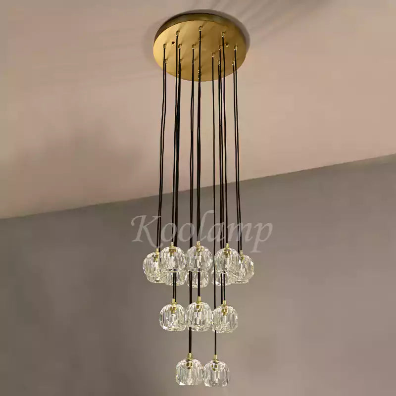 KL Bulla De Crystal Round Cluster Chandelier