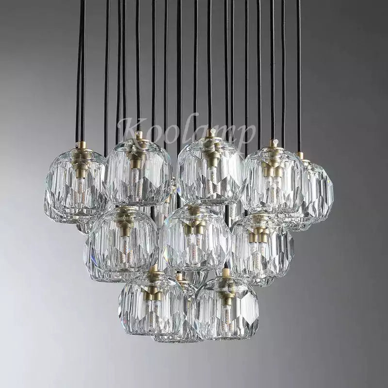 KL Bulla De Crystal Round Cluster Chandelier