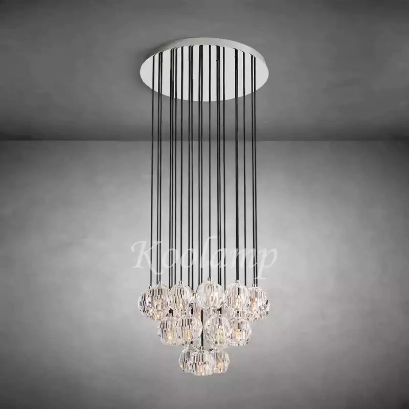 KL Bulla De Crystal Round Cluster Chandelier
