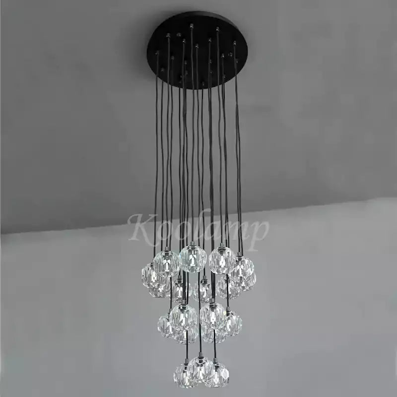KL Bulla De Crystal Round Cluster Chandelier