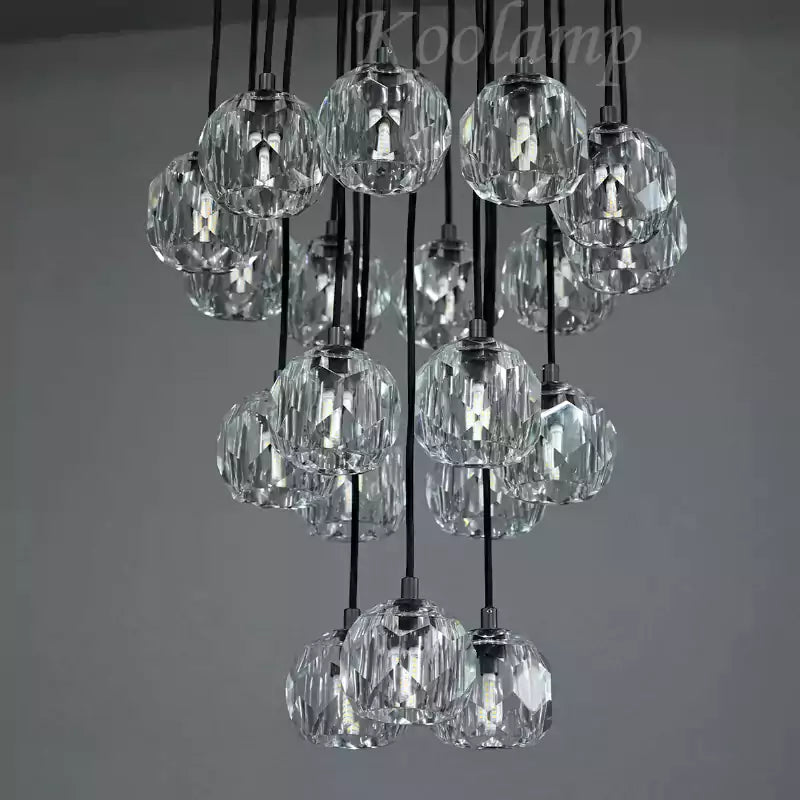 KL Bulla De Crystal Round Cluster Chandelier