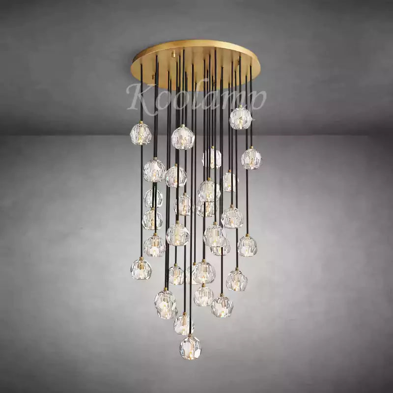 KL Bulla De Crystal Round Cluster Chandelier