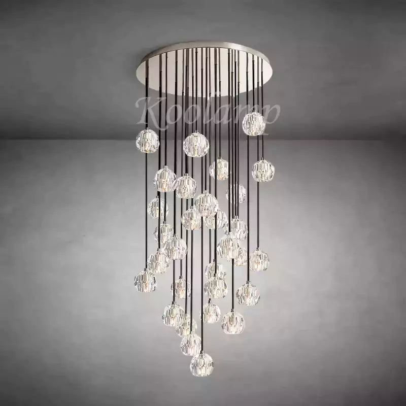 KL Bulla De Crystal Round Cluster Chandelier