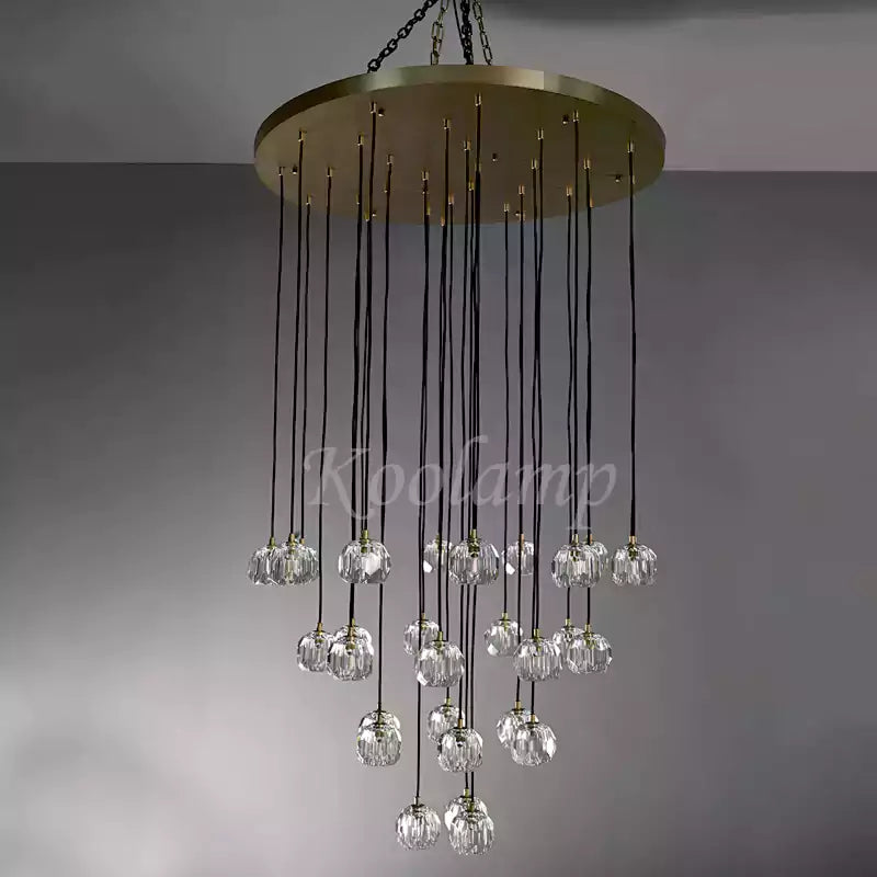KL Bulla De Crystal Round Cluster Chandelier