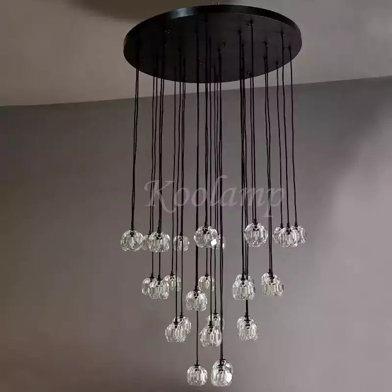 KL Bulla De Crystal Round Cluster Chandelier