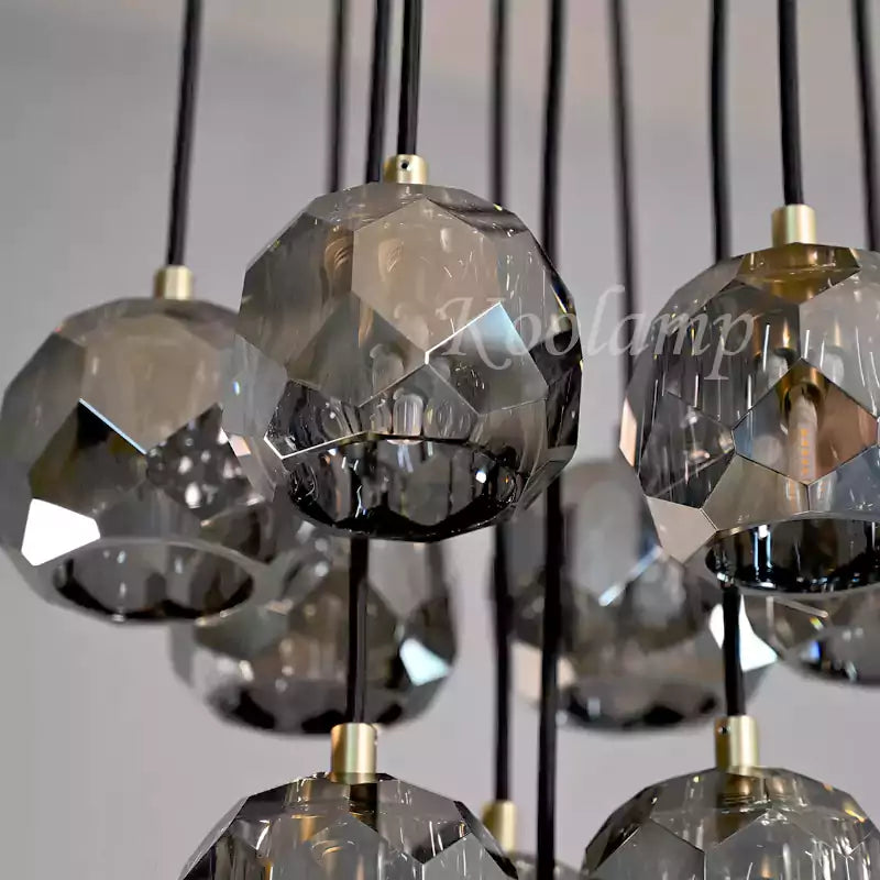 KL Bulla De Crystal Round Cluster Chandelier