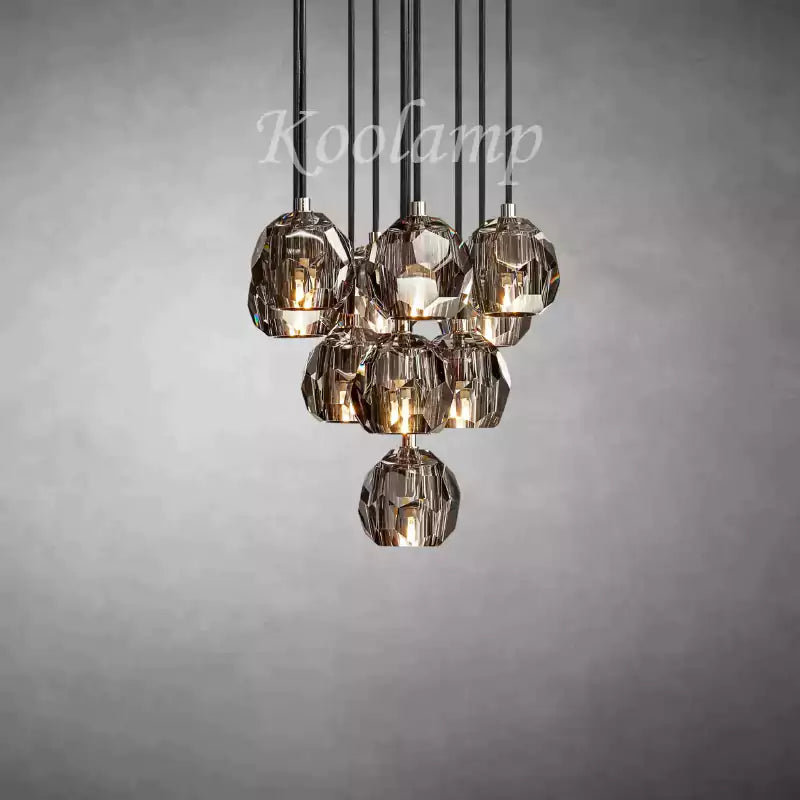 KL Bulla De Crystal Round Cluster Chandelier