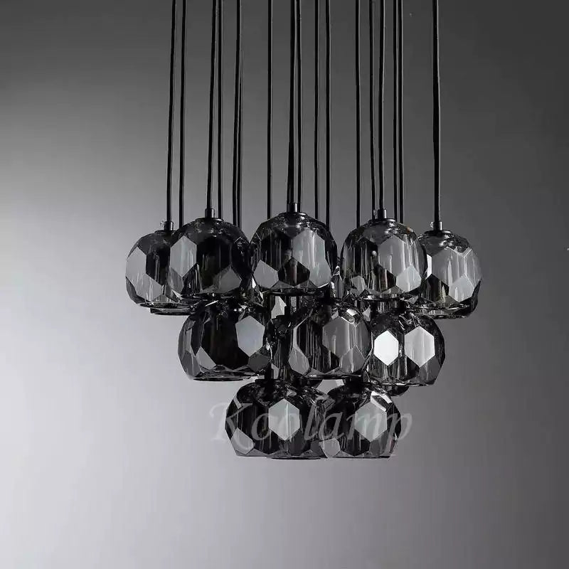 KL Bulla De Crystal Round Cluster Chandelier