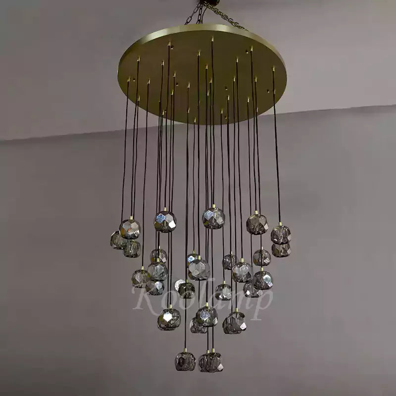 KL Bulla De Crystal Round Cluster Chandelier