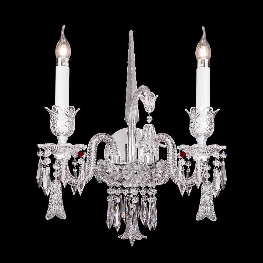 Elegance Candle Bacara Crystal Wall Sconce With Bell