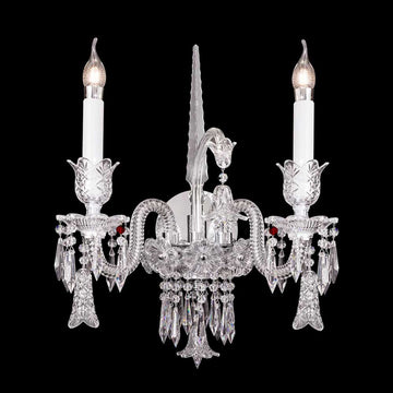 Elegance Candle Bacara Crystal Wall Sconce With Bell