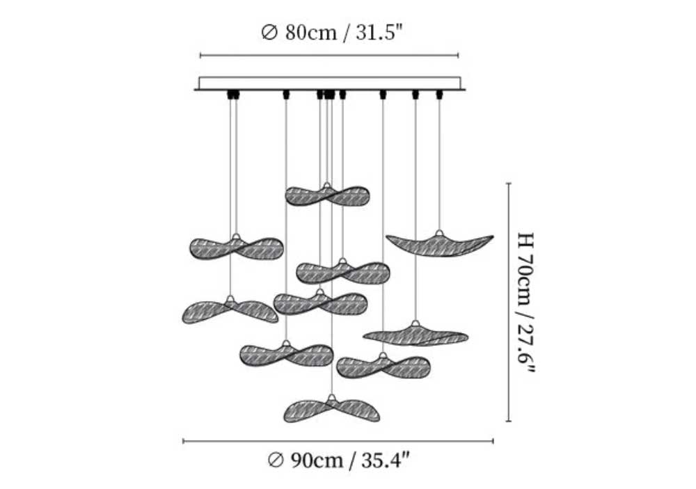 Empty Leaf Chandelier