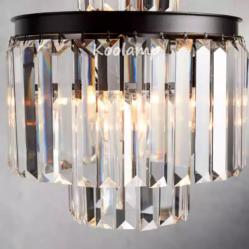 KL Leyko Tiered Round Crystal Chandelier Lighting