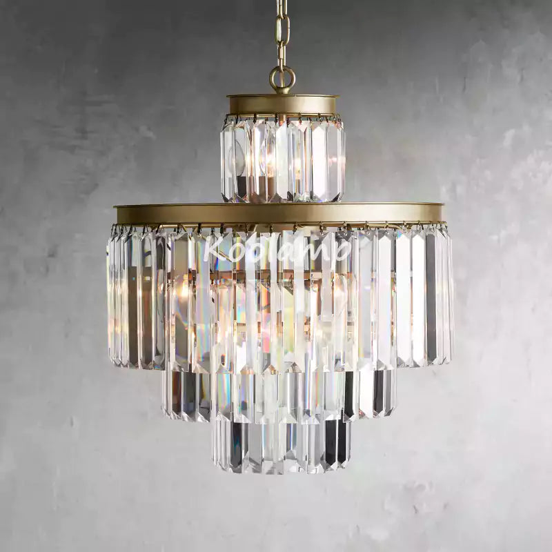 KL Leyko Tiered Round Crystal Chandelier Lighting