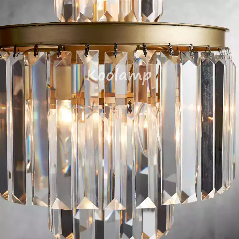 KL Leyko Tiered Round Crystal Chandelier Lighting