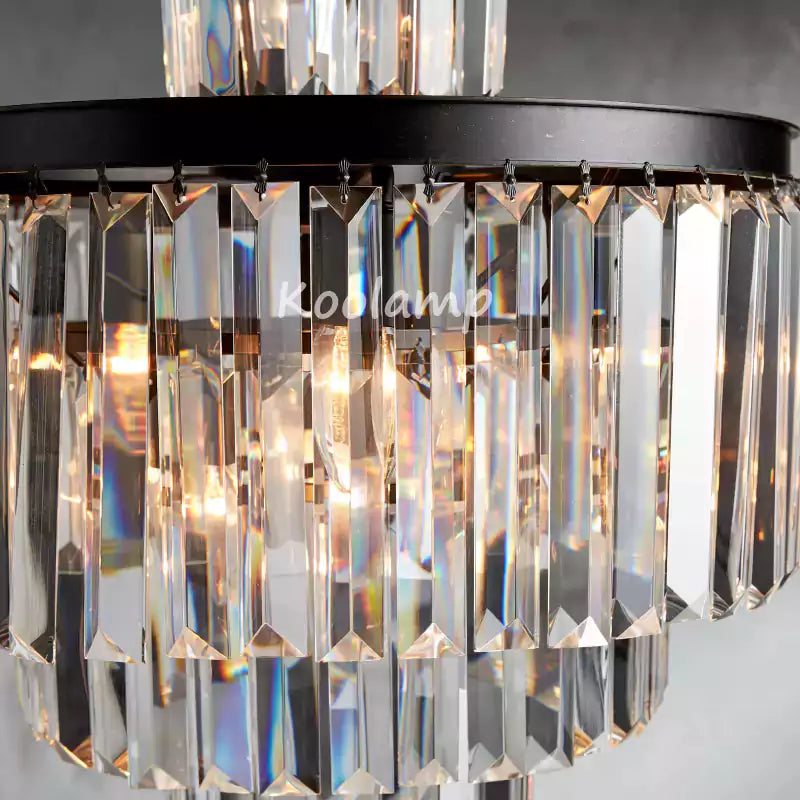 KL Leyko Tiered Round Crystal Chandelier Lighting