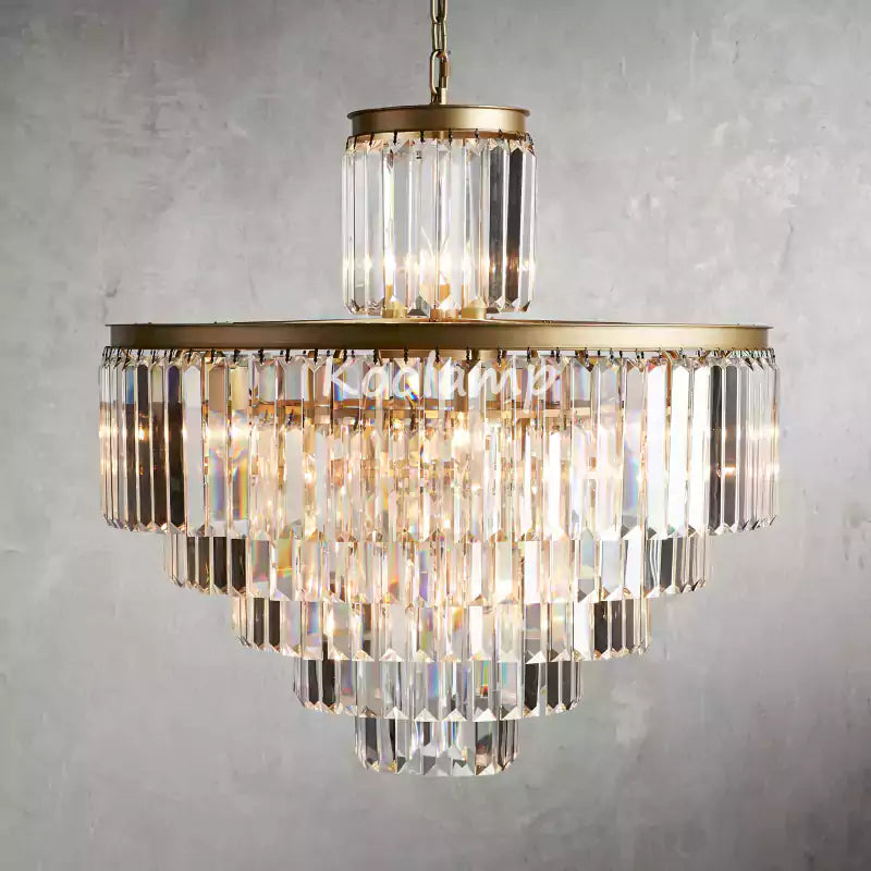 KL Leyko Tiered Round Crystal Chandelier Lighting
