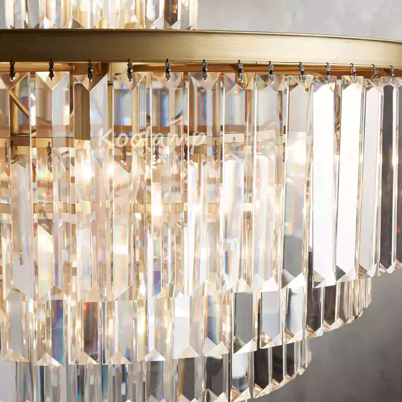 KL Leyko Tiered Round Crystal Chandelier Lighting