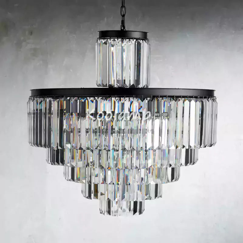 KL Leyko Tiered Round Crystal Chandelier Lighting