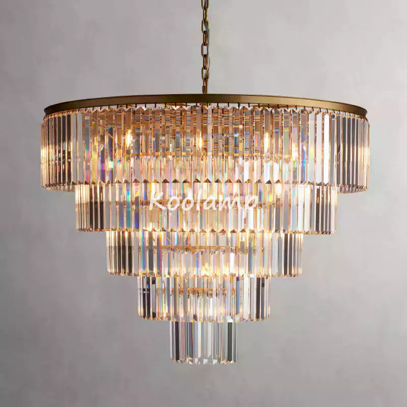 Leylanda Tiered Round Crystal Chandelier