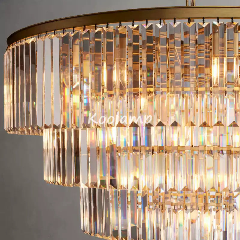 Leylanda Tiered Round Crystal Chandelier