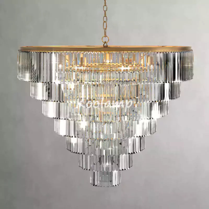 Leylanda Tiered Round Crystal Chandelier