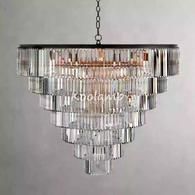 Leylanda Tiered Round Crystal Chandelier