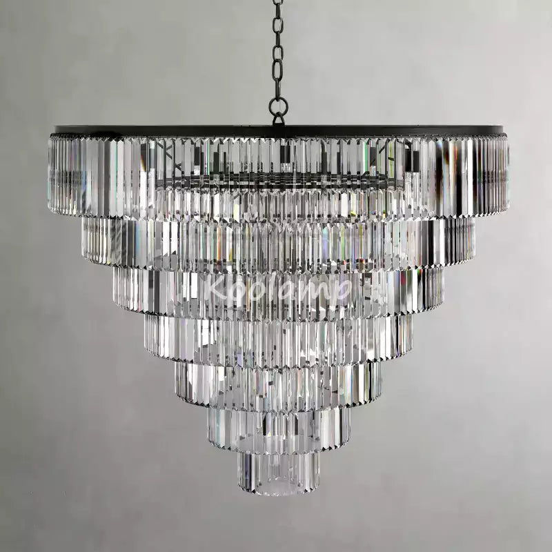 Leylanda Tiered Round Crystal Chandelier