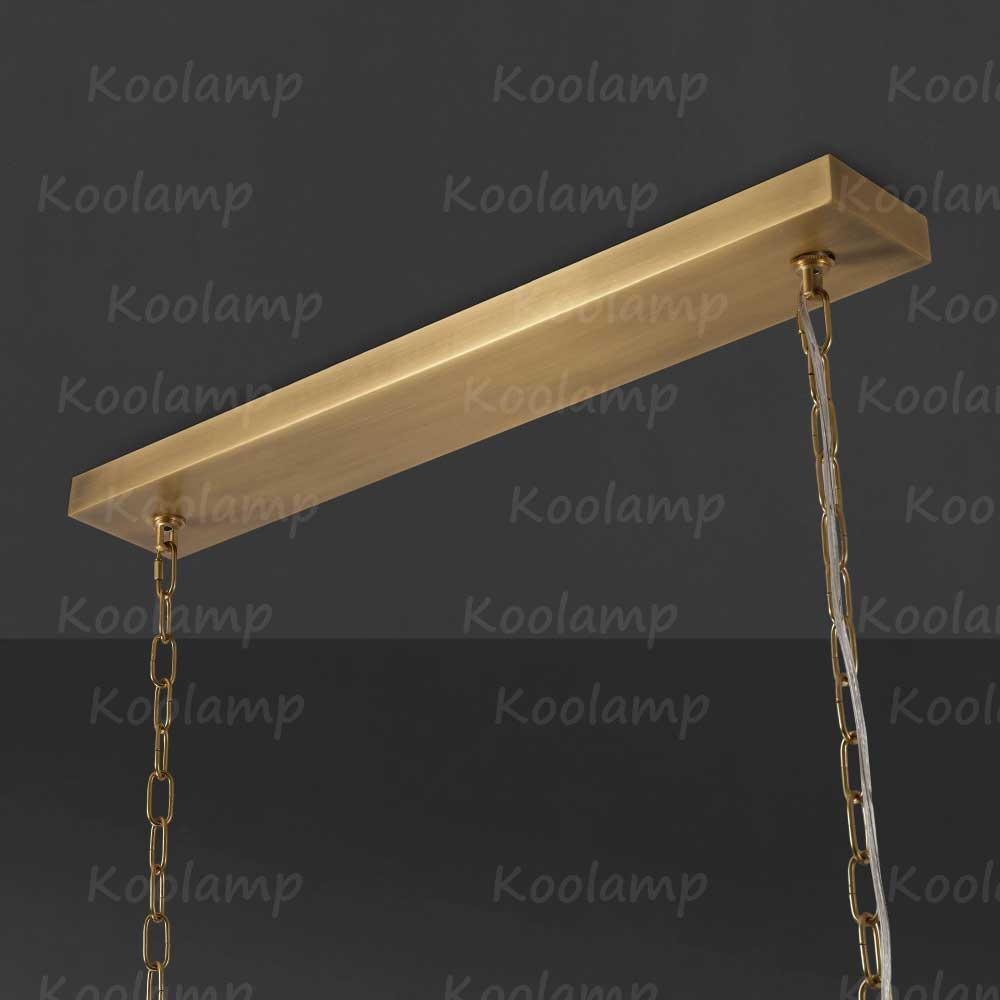 Odaon Crystal Prism Rectangular Chandelier 40"