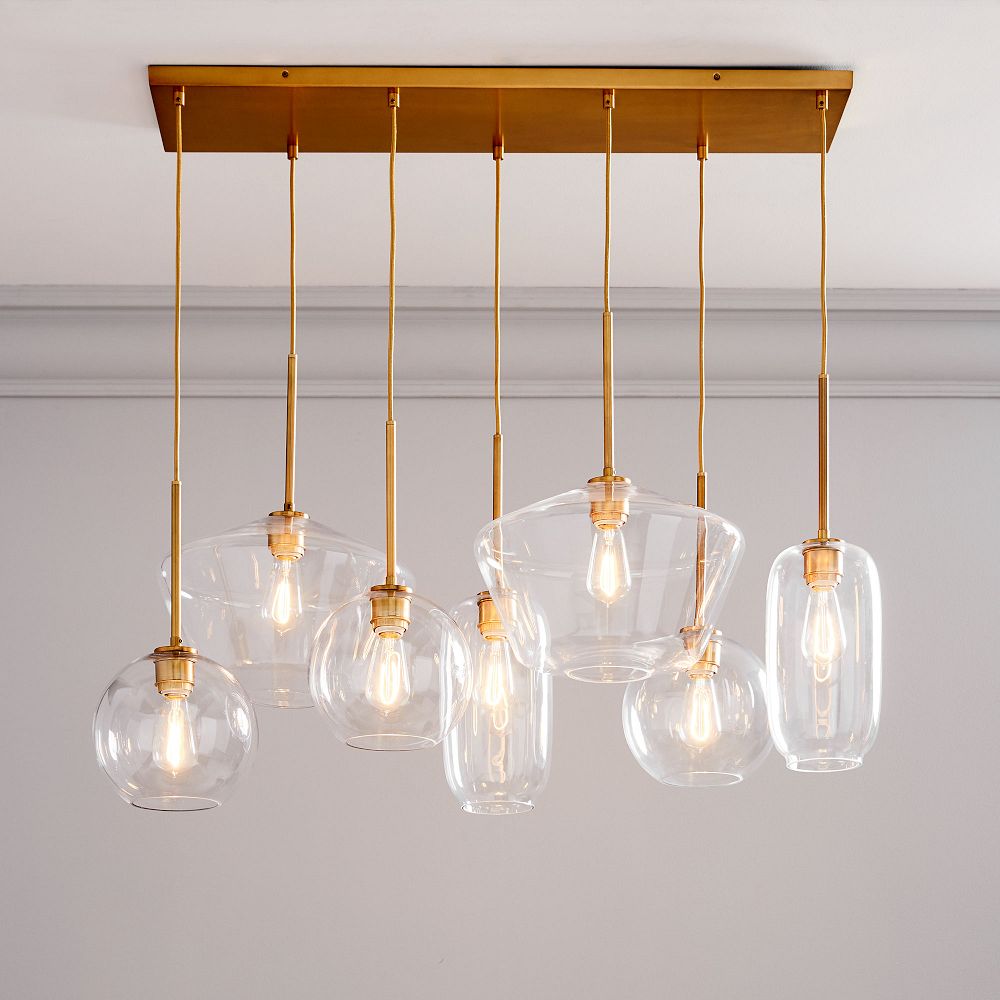Sculptural 7-Light Multi Chandelier