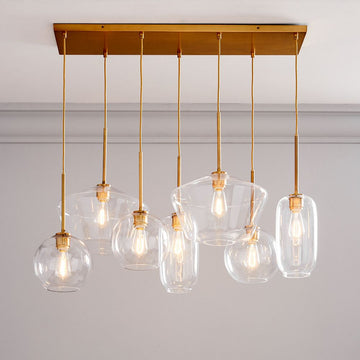 Sculptural 7-Light Multi Chandelier