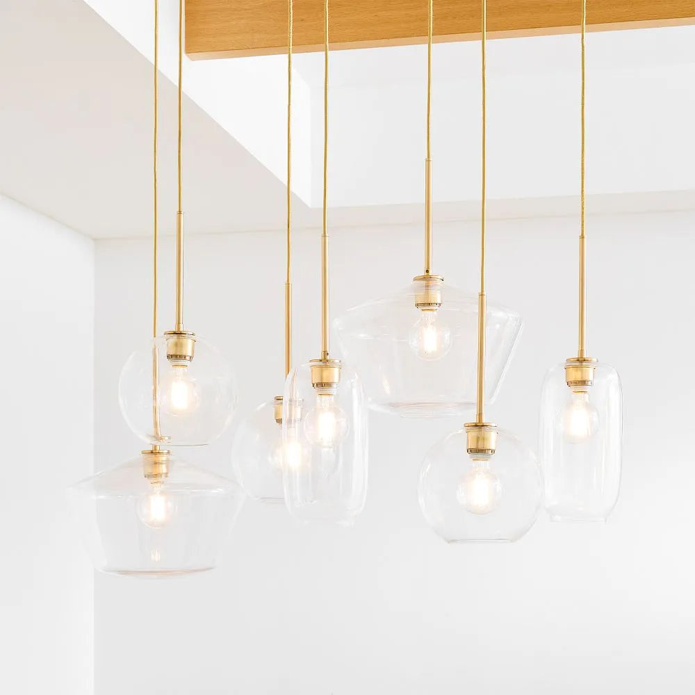 Sculptural 7-Light Multi Chandelier
