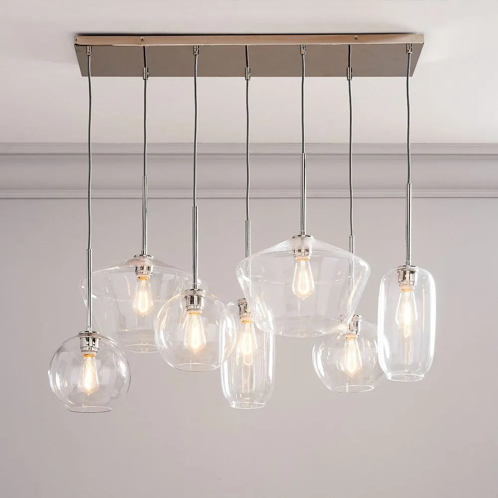 Sculptural 7-Light Multi Chandelier