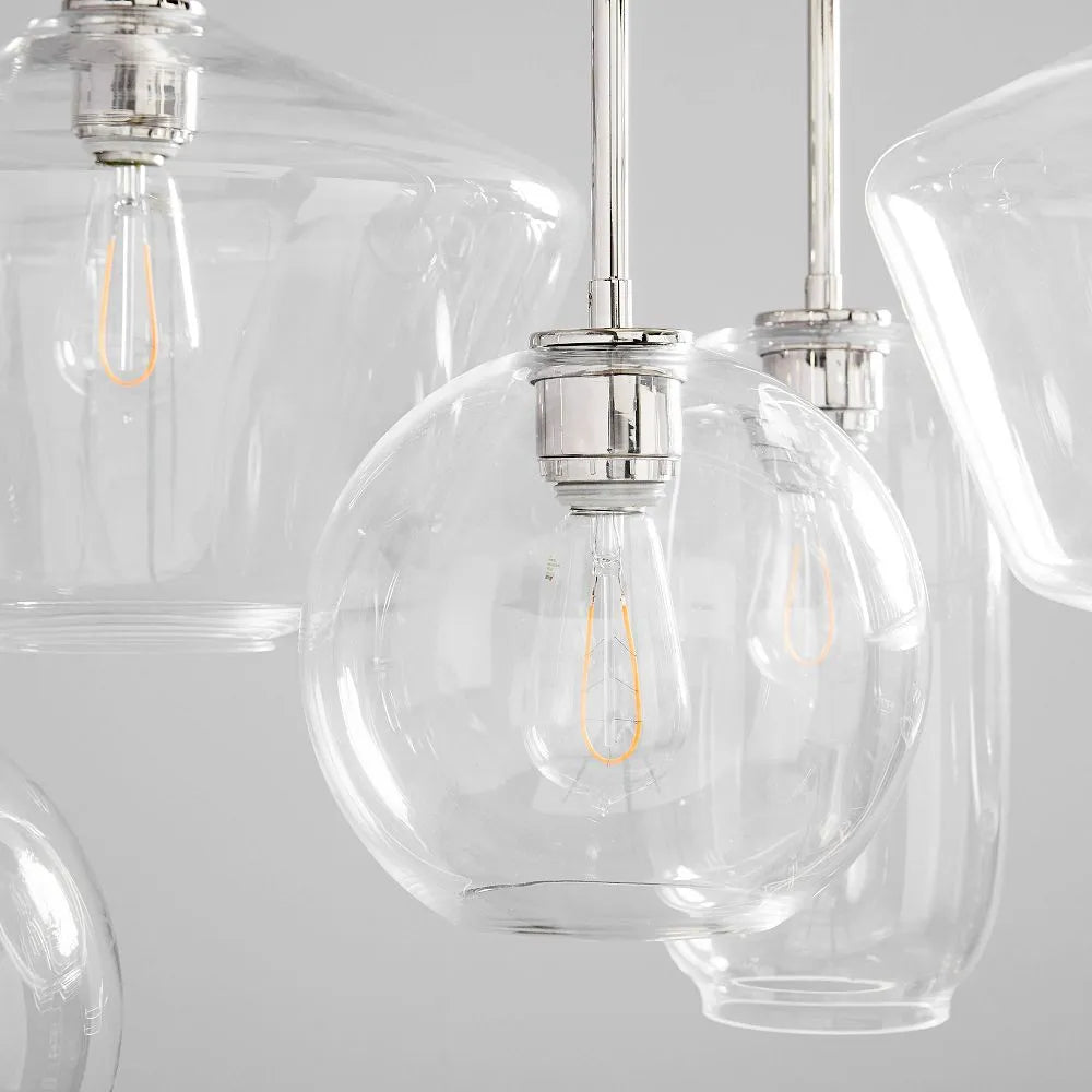 Sculptural 7-Light Multi Chandelier