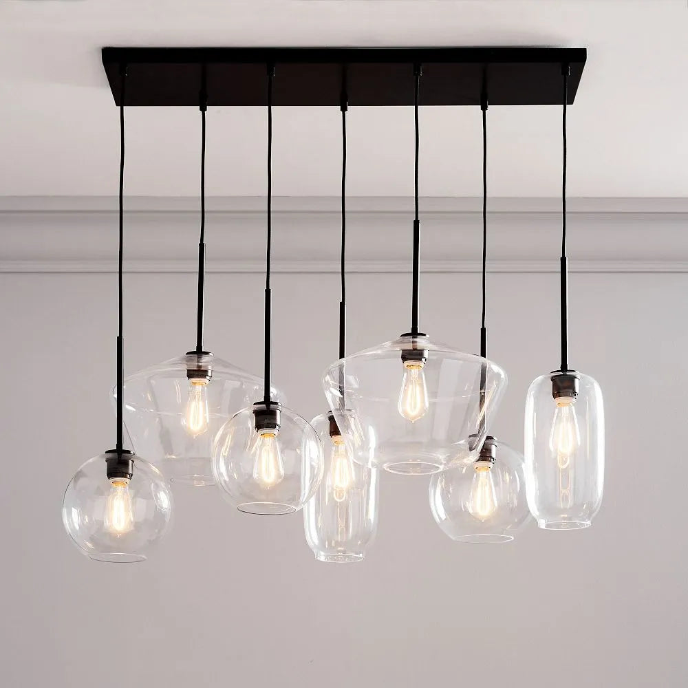 Sculptural 7-Light Multi Chandelier