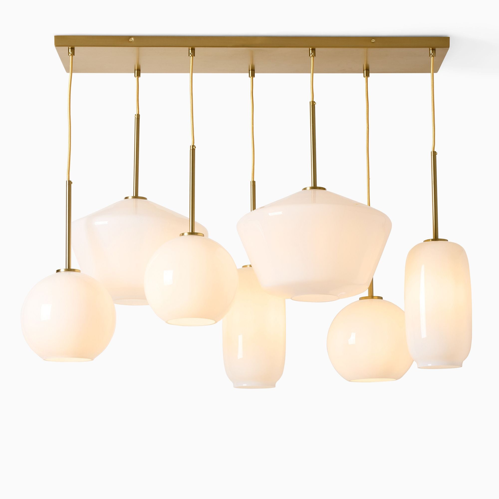 Sculptural 7-Light Multi Chandelier