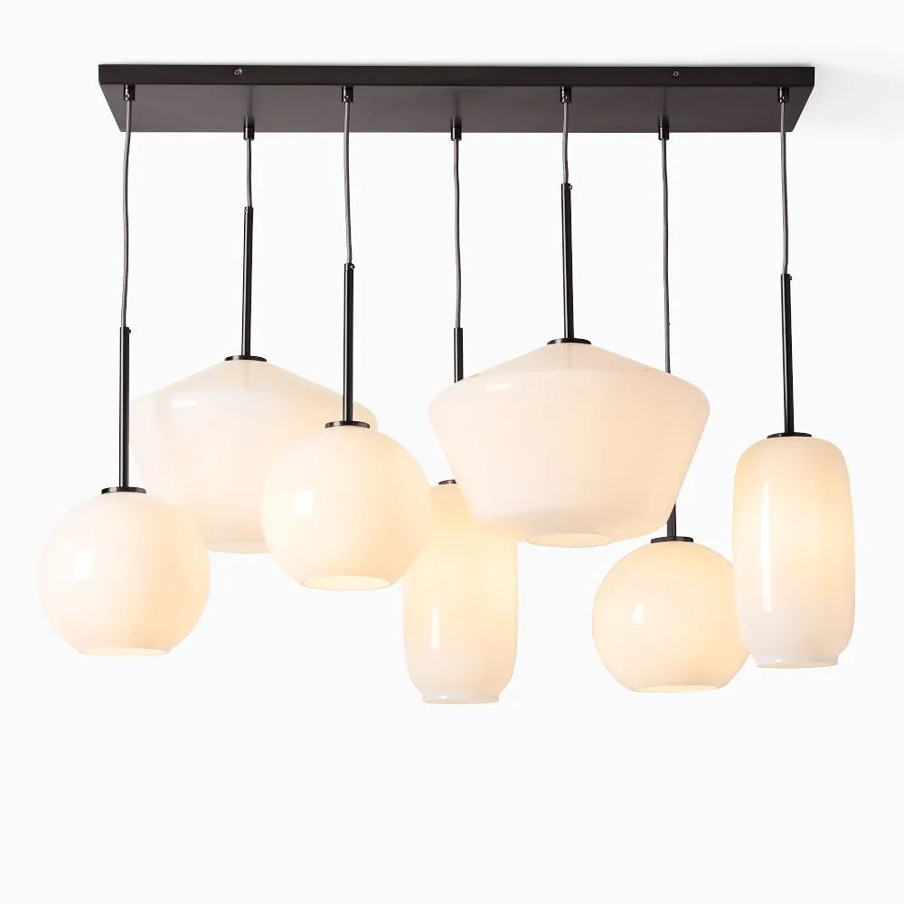 Sculptural 7-Light Multi Chandelier