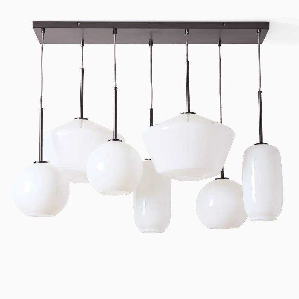 Sculptural 7-Light Multi Chandelier