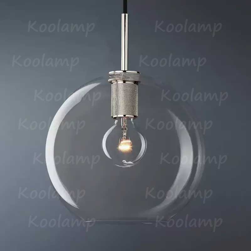 Utilita Glass Globe Shade Pendant Light
