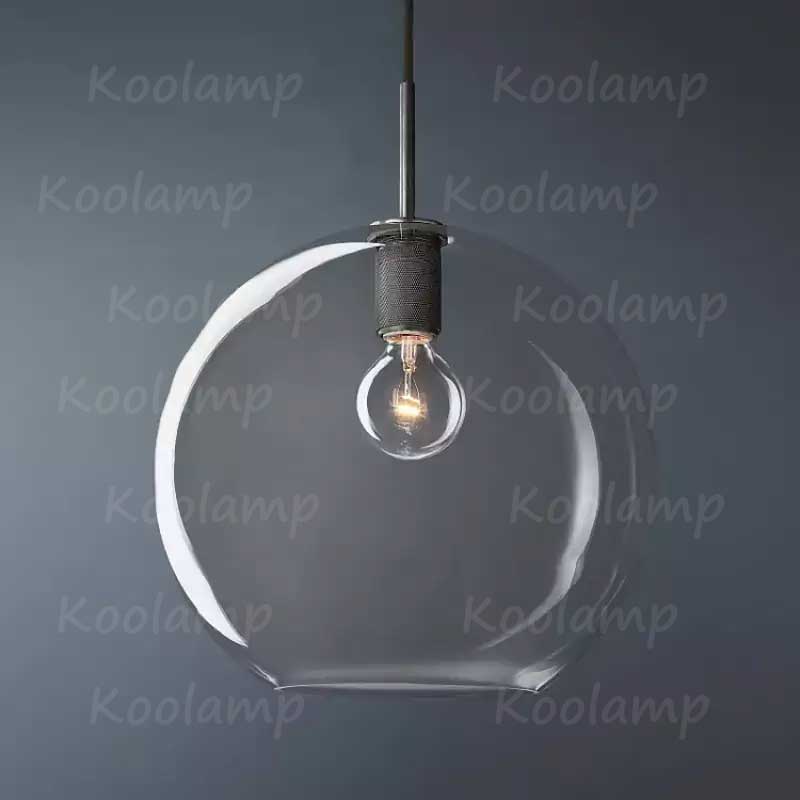 Utilita Glass Globe Shade Pendant Light