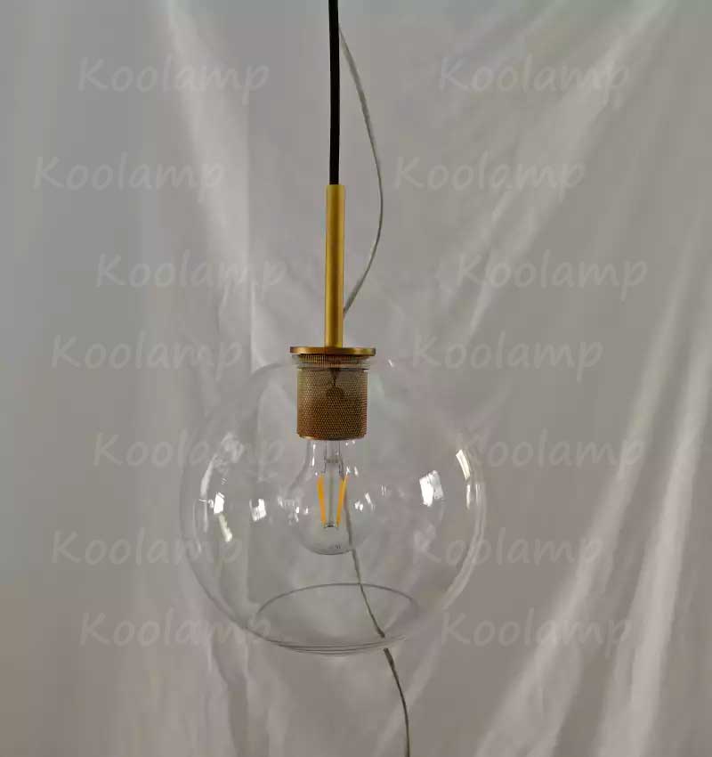 Utilita Glass Globe Shade Pendant Light