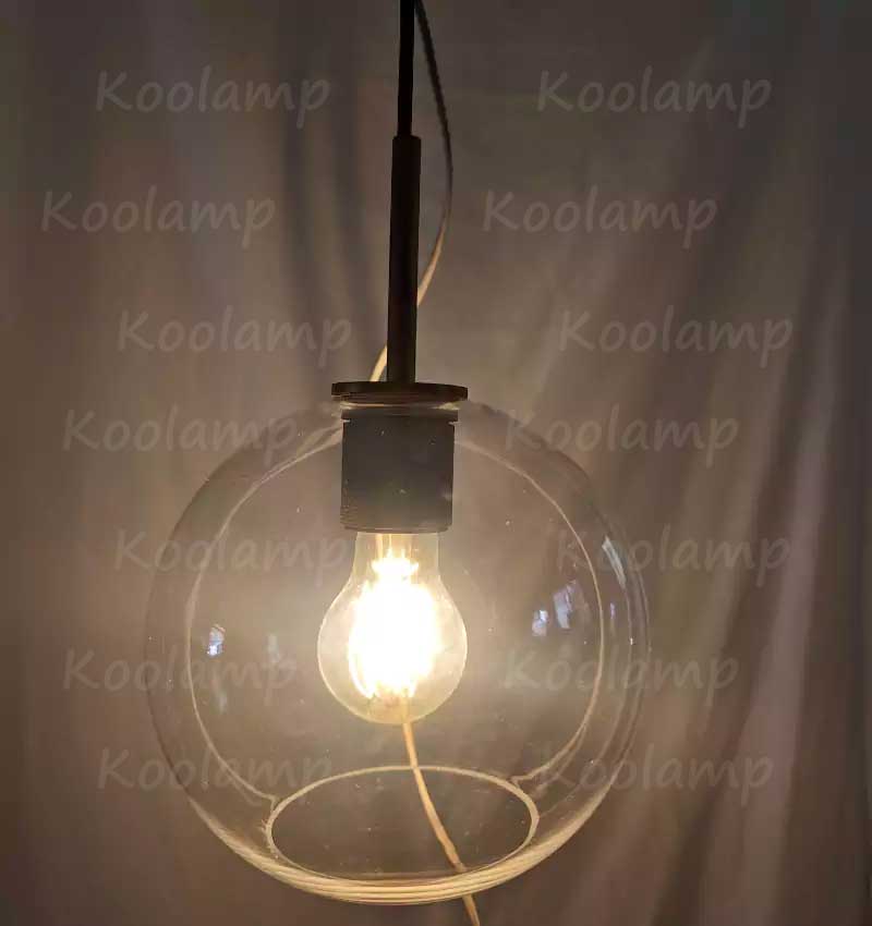 Utilita Glass Globe Shade Pendant Light