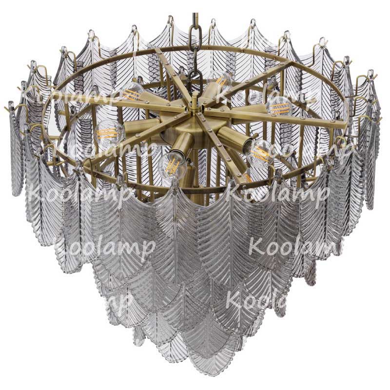 Verber Smoke Glass Round Chandelier